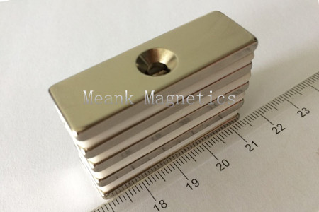 block magnets with countersunk hole
