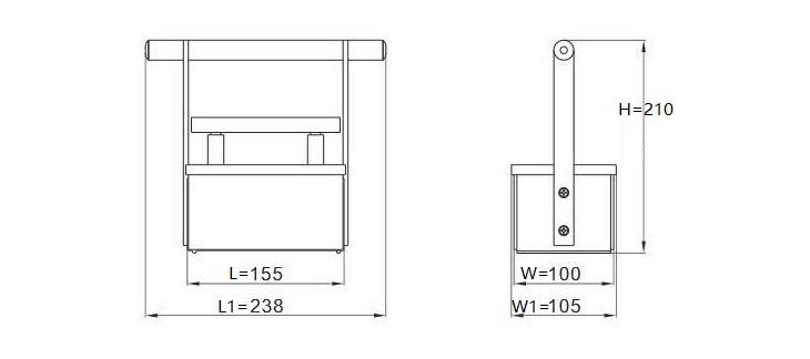 Rectangle Magnetic Catcher drawing