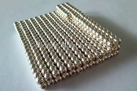 Dia-5mm silver ball magnets with hole