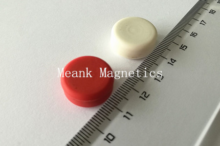 colorful rubber coated disc neodymium magnets