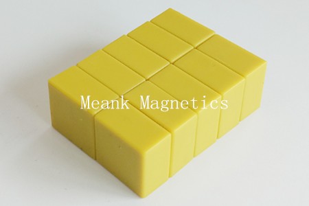 plastic coated square neodymium magnets blocks